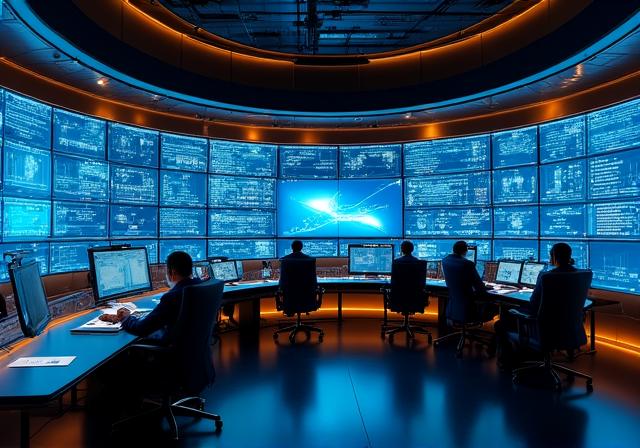 AI-powered data visualization dashboard on a modern screen